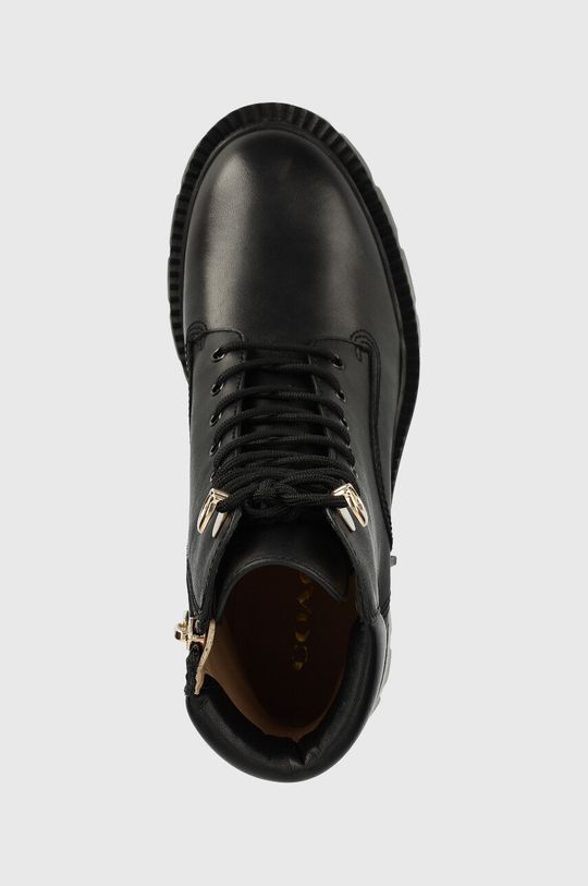 černá Kožené kotníkové boty Coach Ainsely