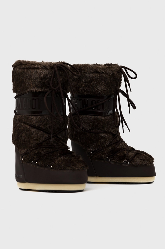 Snehule Moon Boot Icon Faux Fur hnedá