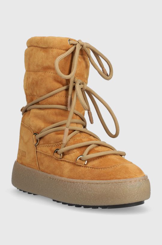 Cipele za snijeg od brušene kože Moon Boot zlatno smeđa