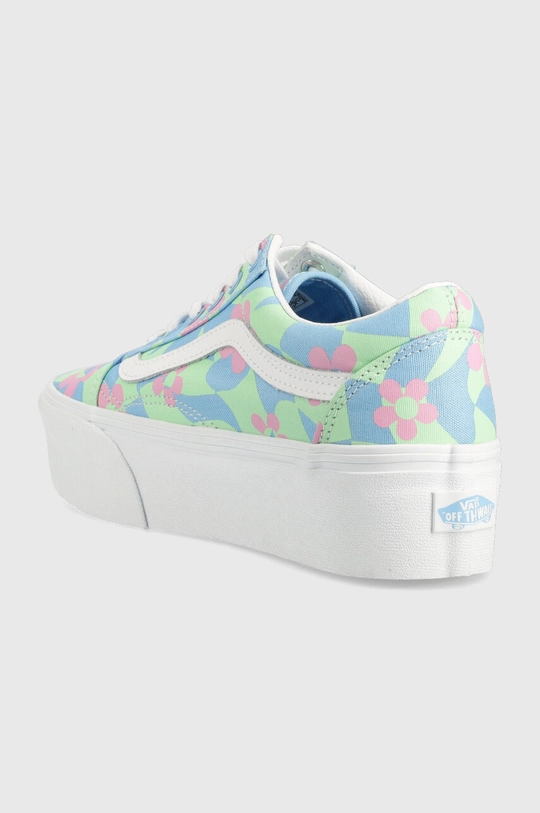 multicolor Vans tenisówki Old Skool Stackform Checkerboard Floral