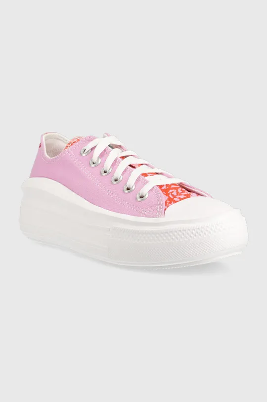Πάνινα παπούτσια Converse Chuck Taylor All Star Move ροζ
