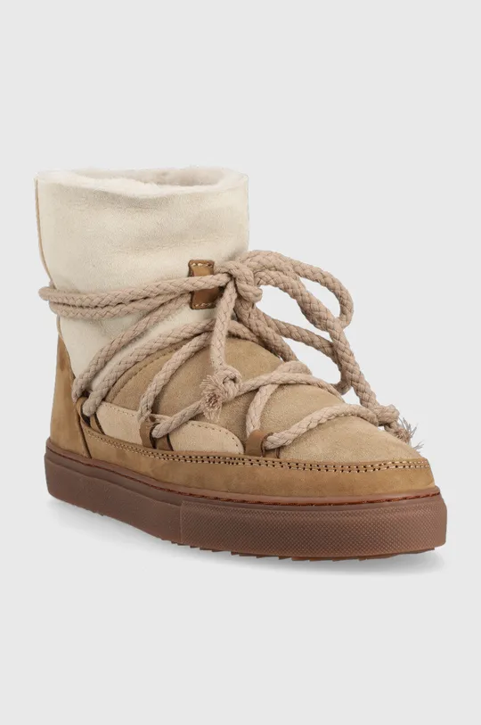 Cipele za snijeg od brušene kože Inuikii Patchwork smeđa