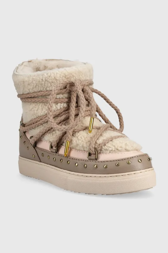 Vlněné boty do sněhu Inuikii Curly Rock béžová
