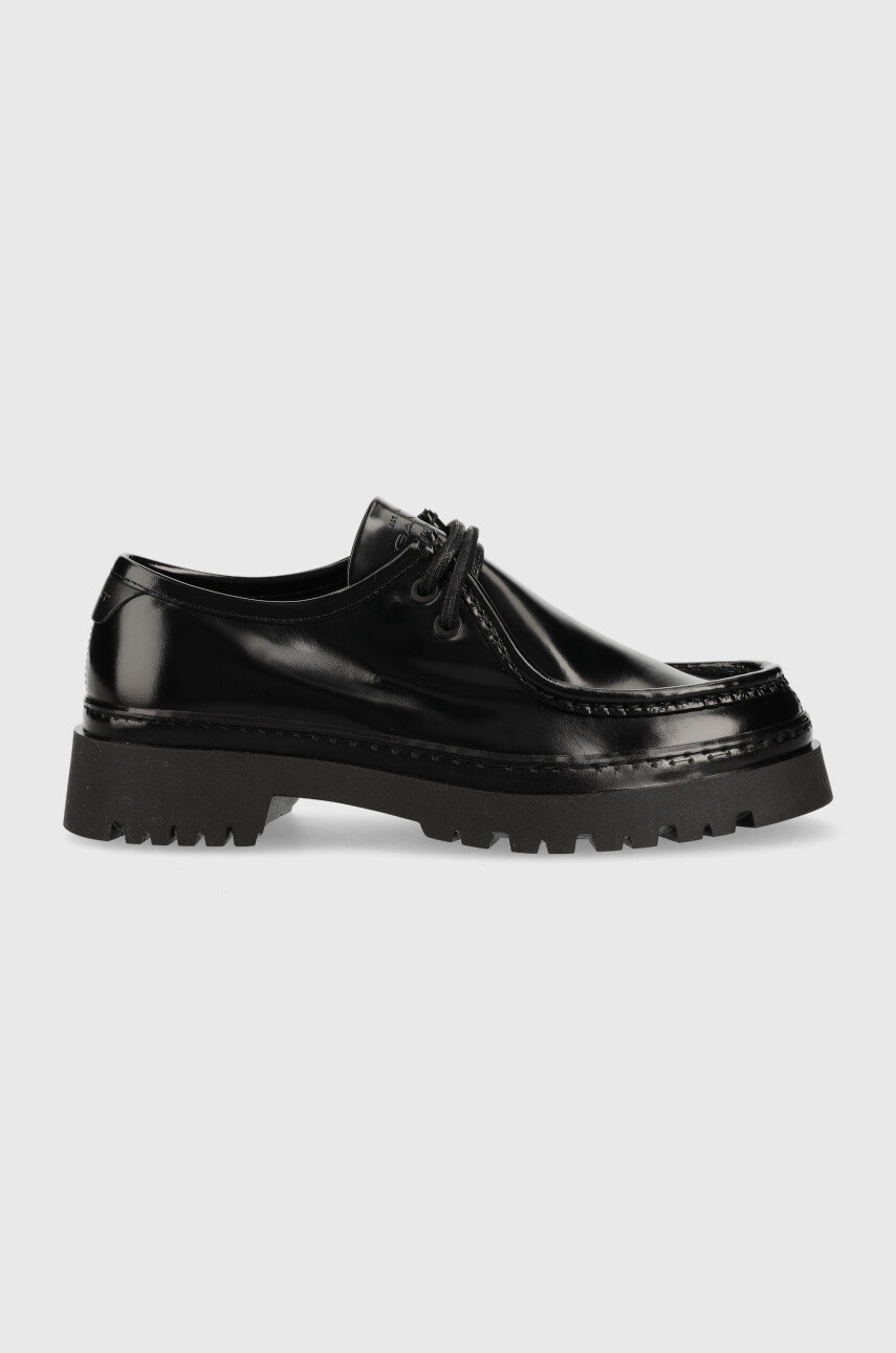negru Gant mocasini de piele Aligrey De femei