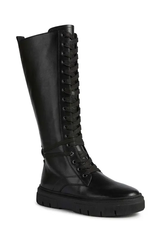 Usnjeni elegantni škornji Geox Isotte C črna