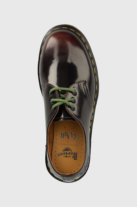 bordowy Dr. Martens półbuty skórzane 1461 Arcadia x The Clash