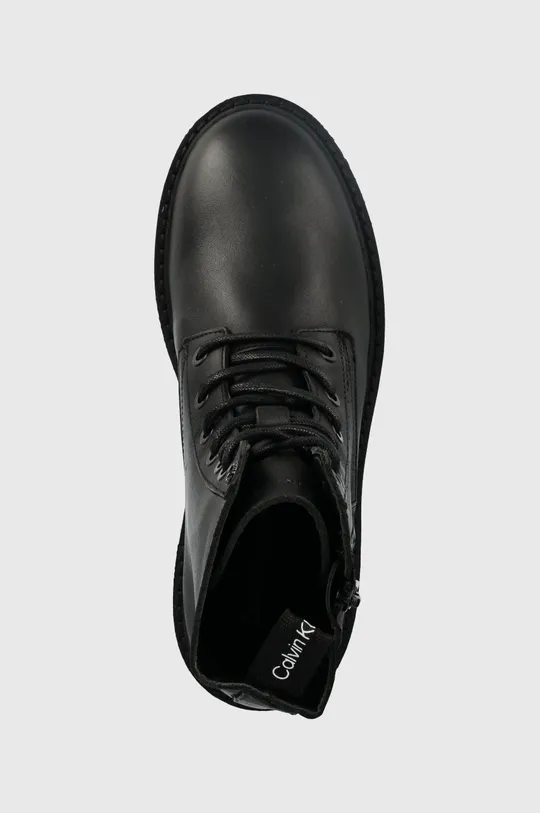 čierna Kožené členkové topánky Calvin Klein Jeans