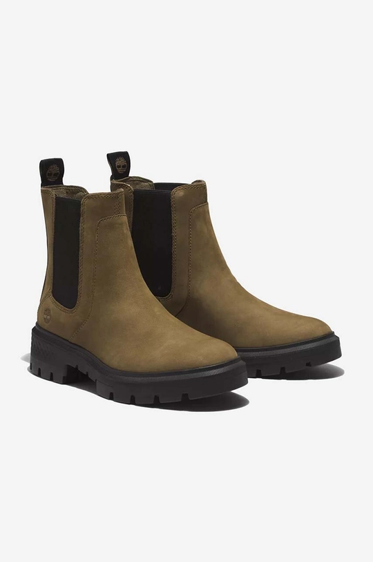 hnědá Semišové kotníkové boty Timberland Cortina Valley Chelsea A5NF3