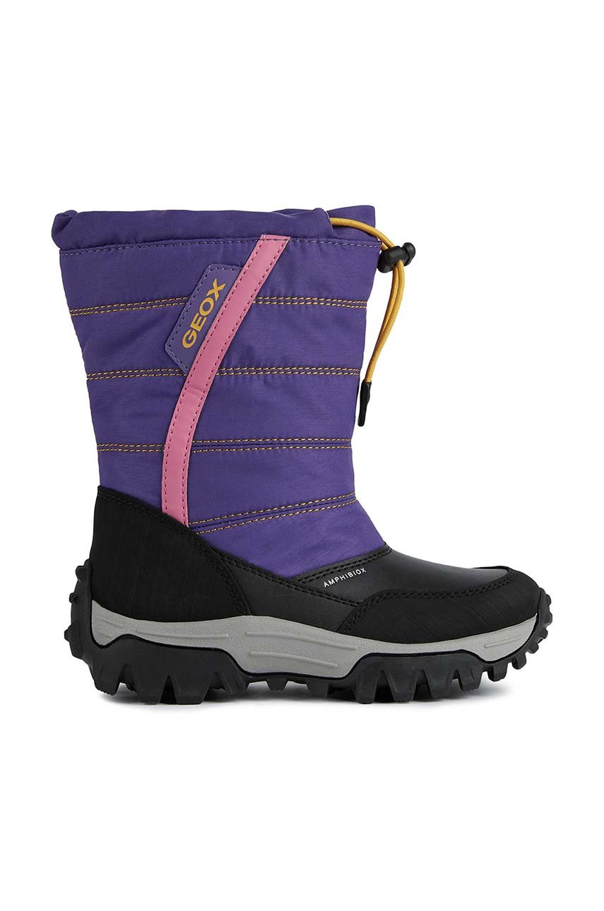 purpurowy Geox śniegowce dziecięce Dziewczęcy
