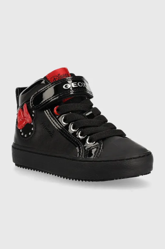 Παιδικά πάνινα παπούτσια Geox μαύρο