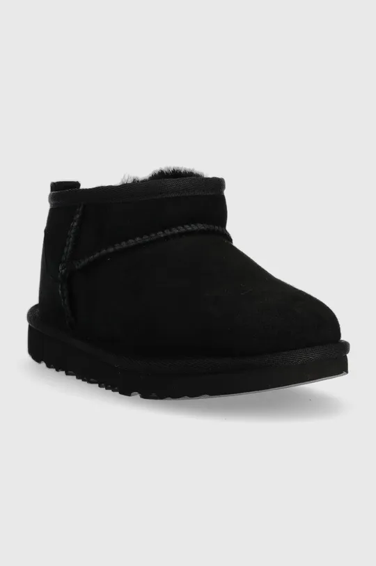 Dječje cipele za snijeg od brušene kože UGG Classic Ultra Mini crna