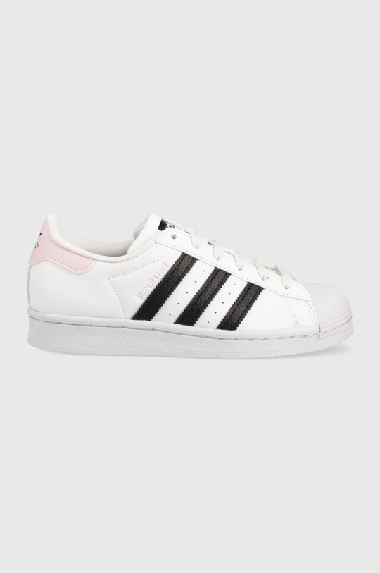 white adidas Originals kids' sneakers Superstar J Girls’