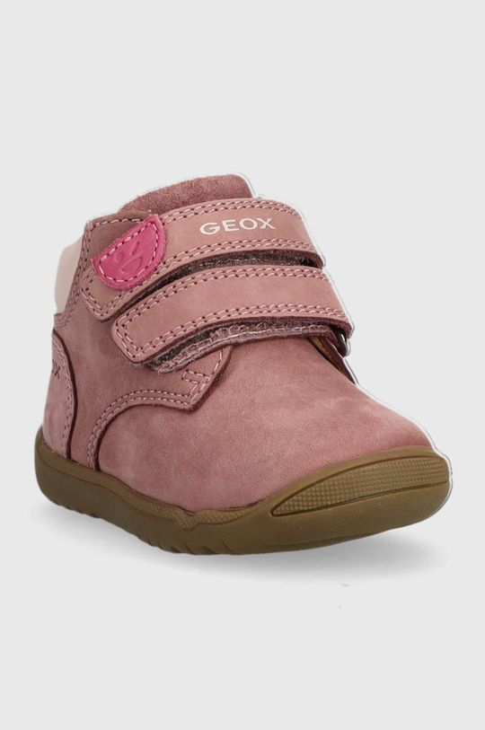 Geox gyerek félcipő velúrból pasztell rózsaszín