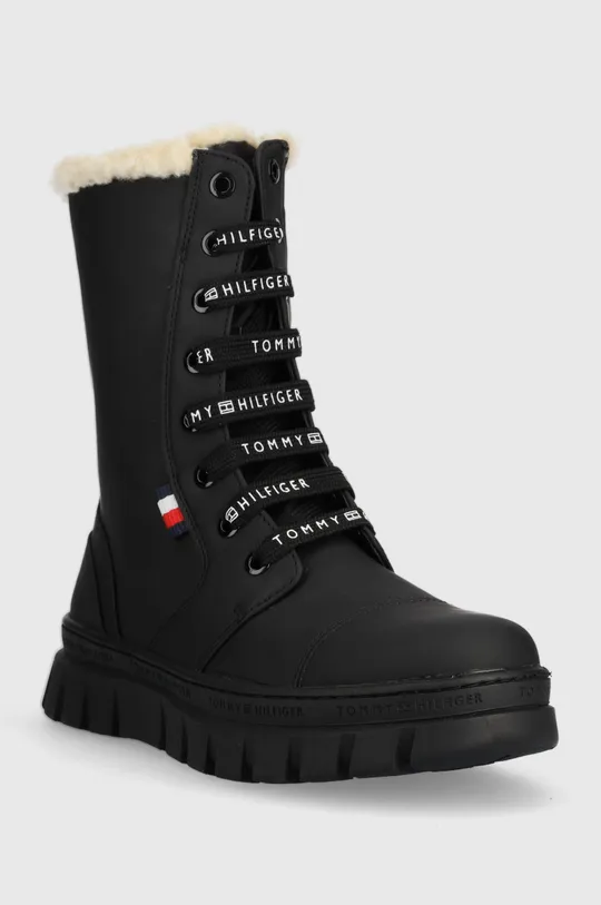 Παιδικές χειμερινές μπότες Tommy Hilfiger μαύρο