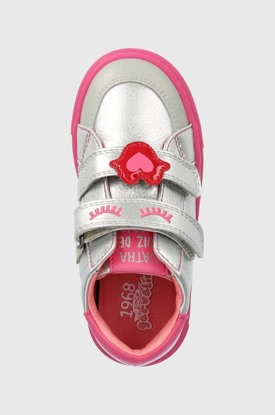 srebrny Agatha Ruiz de la Prada sneakersy skórzane dziecięce