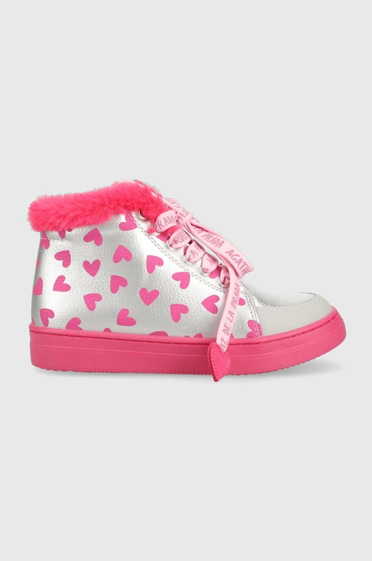 srebrny Agatha Ruiz de la Prada buty zimowe dziecięce Dziewczęcy