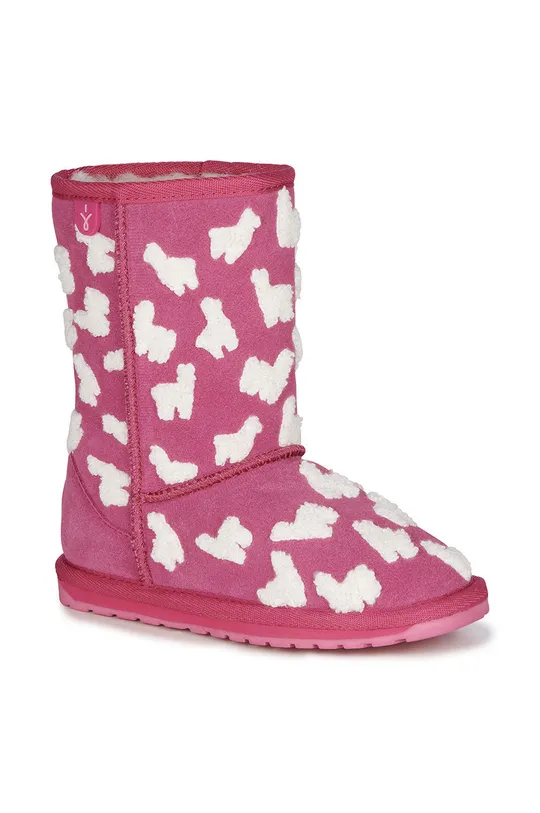 Μπότες χιονιού σουέτ για παιδιά Emu Australia Wallaby Llama ροζ