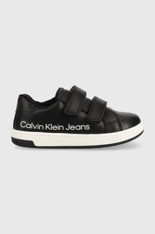 czarny Calvin Klein Jeans sneakersy dziecięce Dziewczęcy