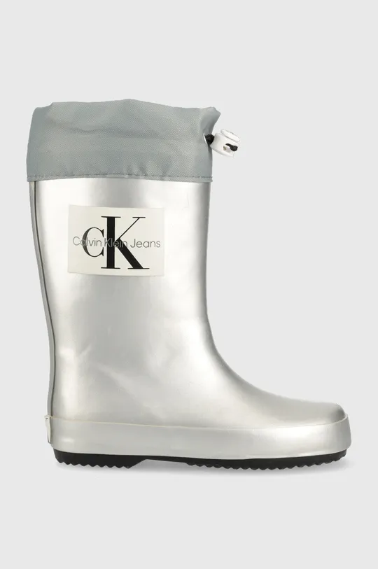 срібний Дитячі гумові чоботи Calvin Klein Jeans Для дівчаток