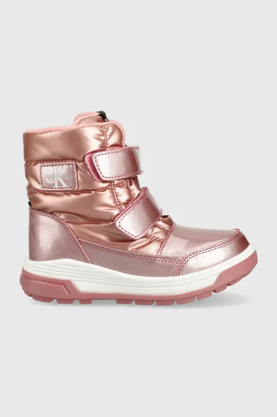 różowy Calvin Klein Jeans buty zimowe dziecięce Dziewczęcy