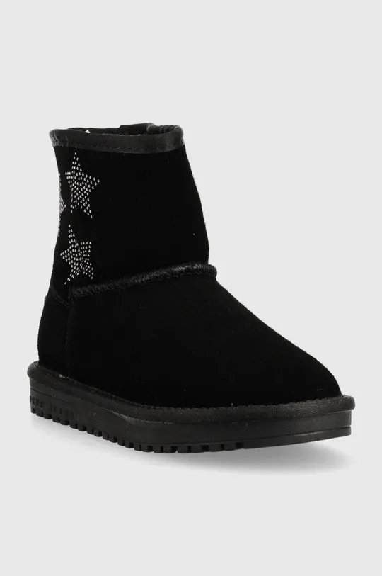Dječje cipele za snijeg od brušene kože Pepe Jeans crna