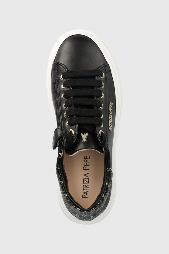 černá Dětské kožené sneakers boty Patrizia Pepe
