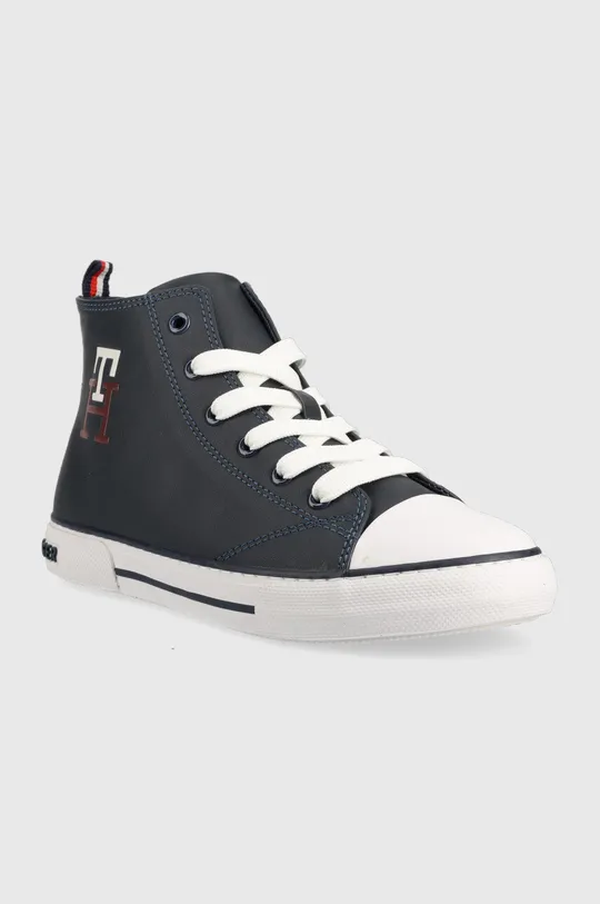 Παιδικά πάνινα παπούτσια Tommy Hilfiger σκούρο μπλε