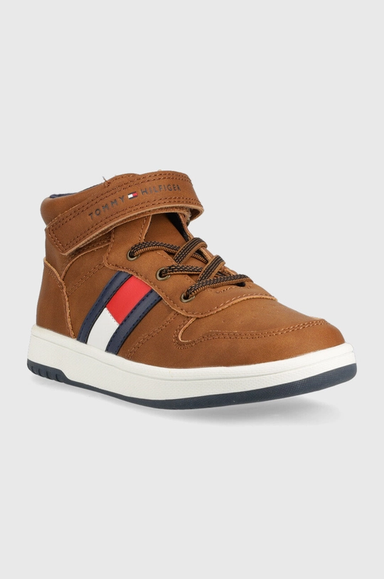 Tommy Hilfiger sneakersy dziecięce brązowy