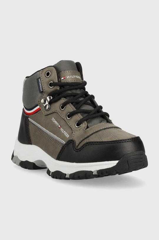 Detské zimné topánky Tommy Hilfiger Tech Bootie hnedá