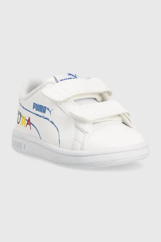 Παιδικά αθλητικά παπούτσια Puma Smash V2 Home Schoo λευκό