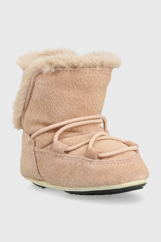 Dječje cipele za snijeg od brušene kože Moon Boot Crib roza