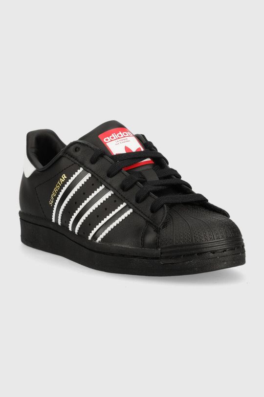 adidas Originals sneakersy skórzane dziecięce Superstar czarny