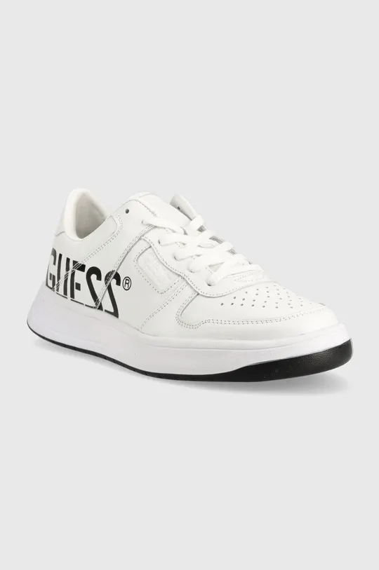 Δερμάτινα αθλητικά παπούτσια Guess Ponte λευκό