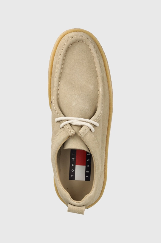 béžová Semišové poltopánky Tommy Jeans Mens Suede Shoe