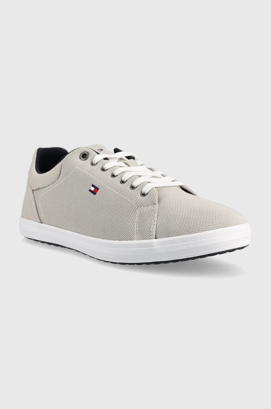 Πάνινα παπούτσια Tommy Hilfiger Iconic Vulc Mesh Logo γκρί