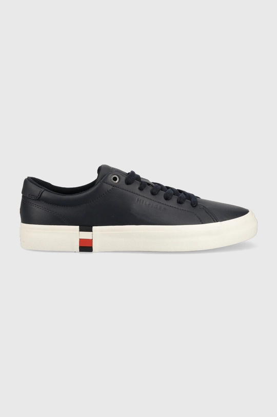 tmavomodrá Kožené tenisky Tommy Hilfiger Modern Vulc Corporate Pánsky