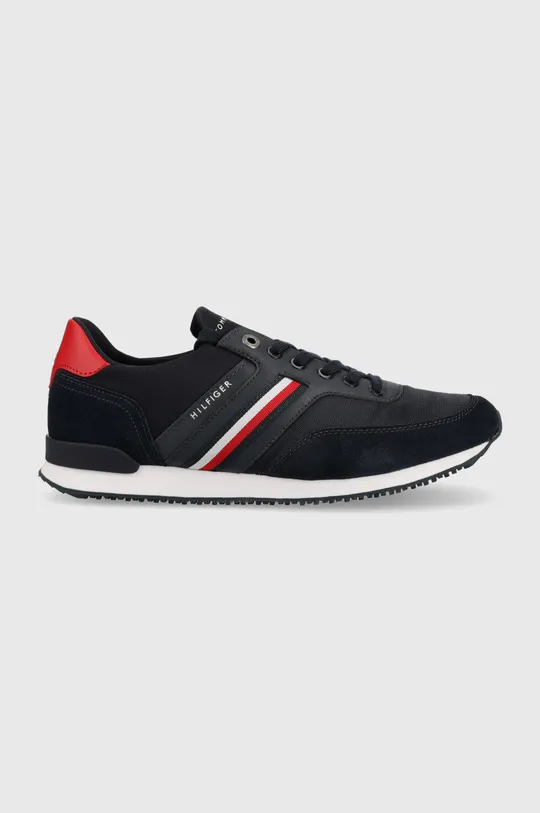 granatowy Tommy Hilfiger sneakersy Iconic Sock Runner Mix Męski