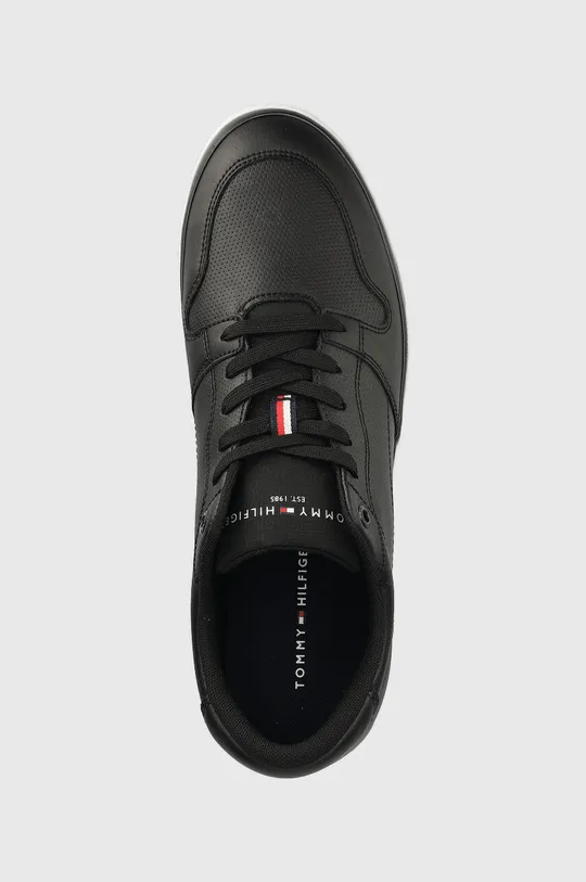 fekete Tommy Hilfiger bőr sportcipő Core Perf Vulc