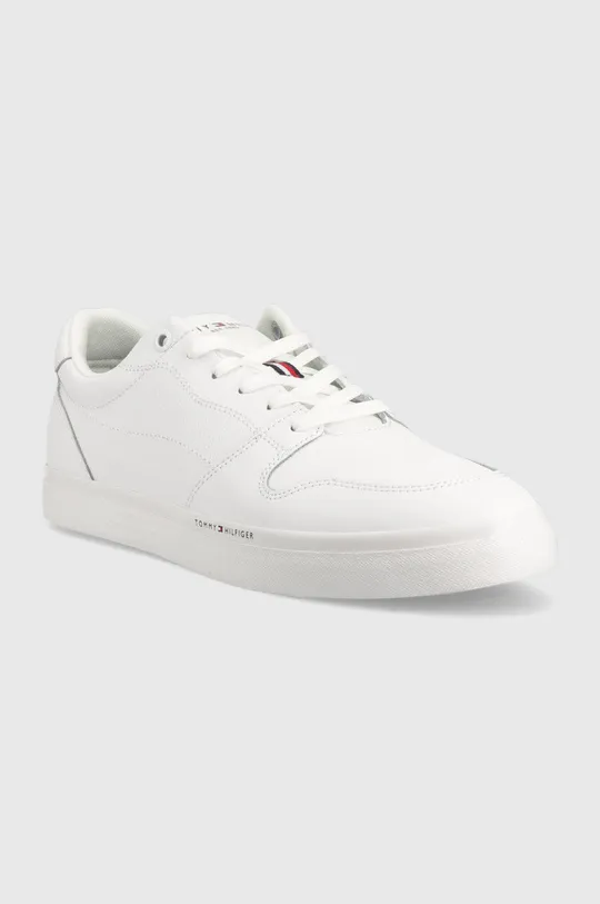 Tommy Hilfiger sneakersy skórzane Core Perf Vulc biały
