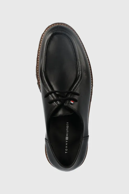 μαύρο Δερμάτινα κλειστά παπούτσια Tommy Hilfiger Fashion Wallabee Shoe