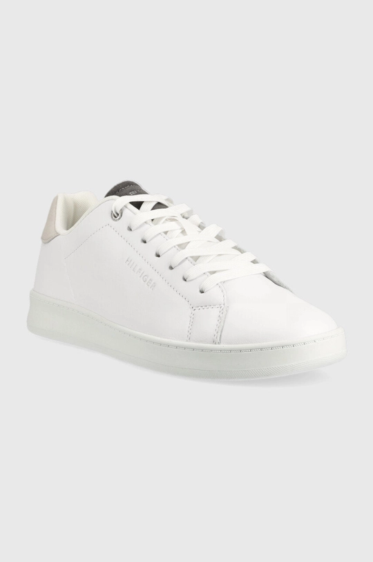 Kožené tenisky Tommy Hilfiger Retro Court Clean Cupsole biela