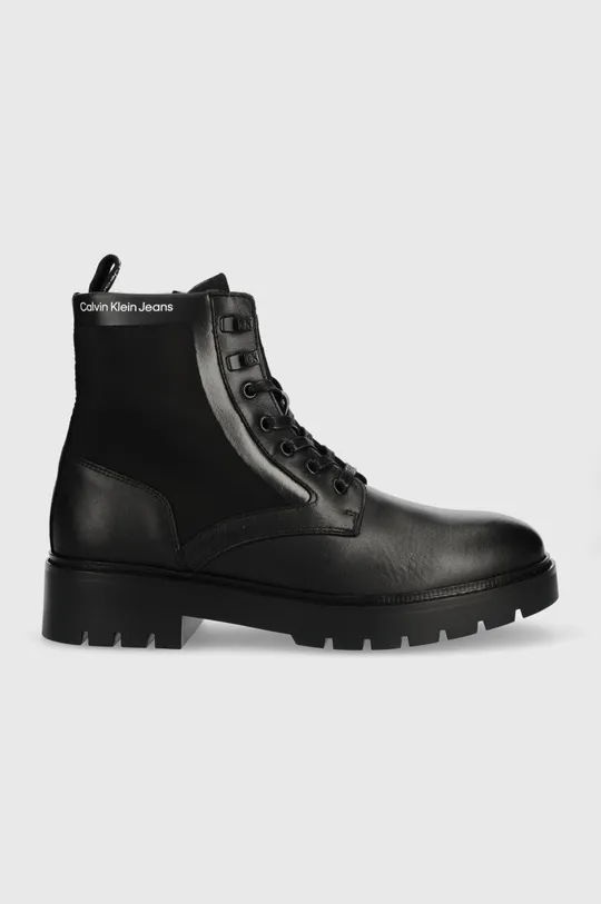 μαύρο Αρβύλες Calvin Klein Jeans Military Boot Ανδρικά
