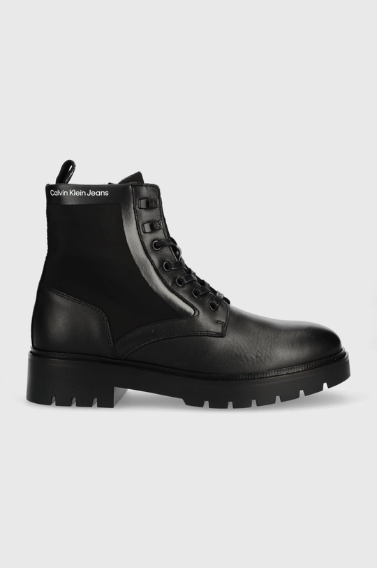 čierna Členkové topánky Calvin Klein Jeans Military Boot Pánsky