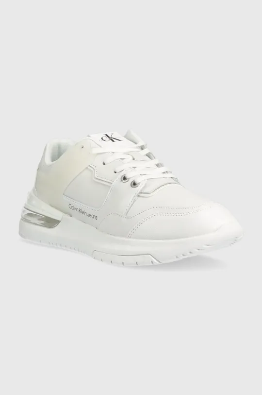 Δερμάτινα αθλητικά παπούτσια Calvin Klein Jeans Sporty Runner Comfair Laceup λευκό