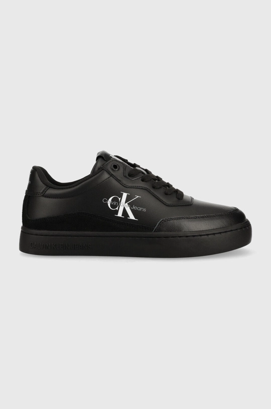 czarny Calvin Klein Jeans sneakersy skórzane Classic Cupsole Laceup Męski