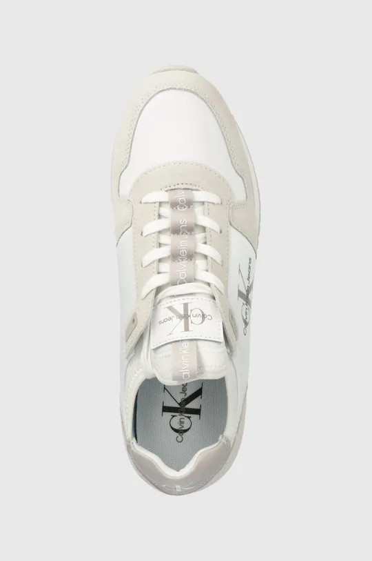 biały Calvin Klein Jeans sneakersy Runner Sock Laceup YM0YM00553.YAF