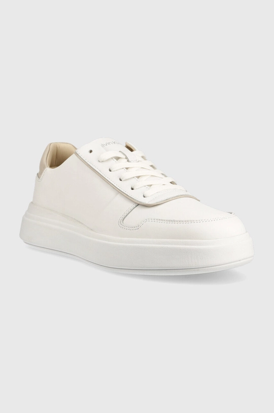 Kožne tenisice Calvin Klein Low Top Lace Up bijela