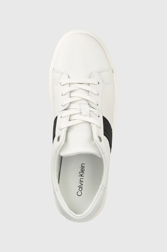 λευκό Δερμάτινα αθλητικά παπούτσια Calvin Klein Low Top Lace Up