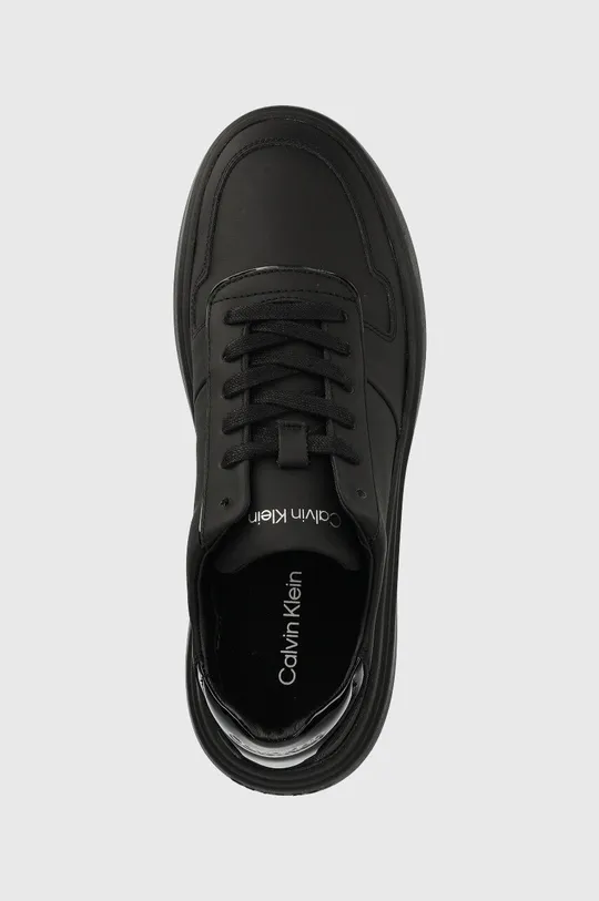 μαύρο Δερμάτινα αθλητικά παπούτσια Calvin Klein Low Top Lace Up