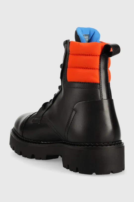 Členkové topánky Tommy Jeans Padded Lace Up Heritage Boot  Zvršok: Textil, Prírodná koža Vnútro: Textil Podrážka: Syntetická látka